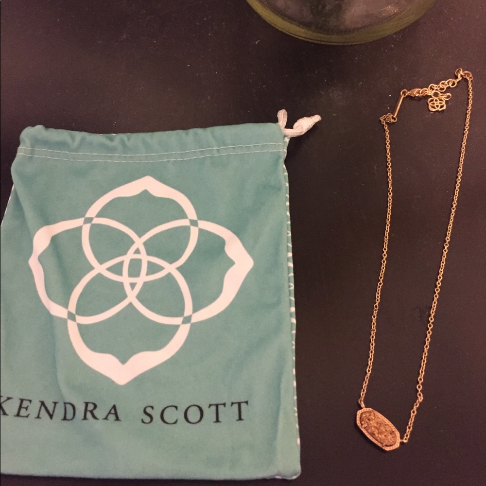 Rose Gold Drusy Elisa Pendant Kendra Scott